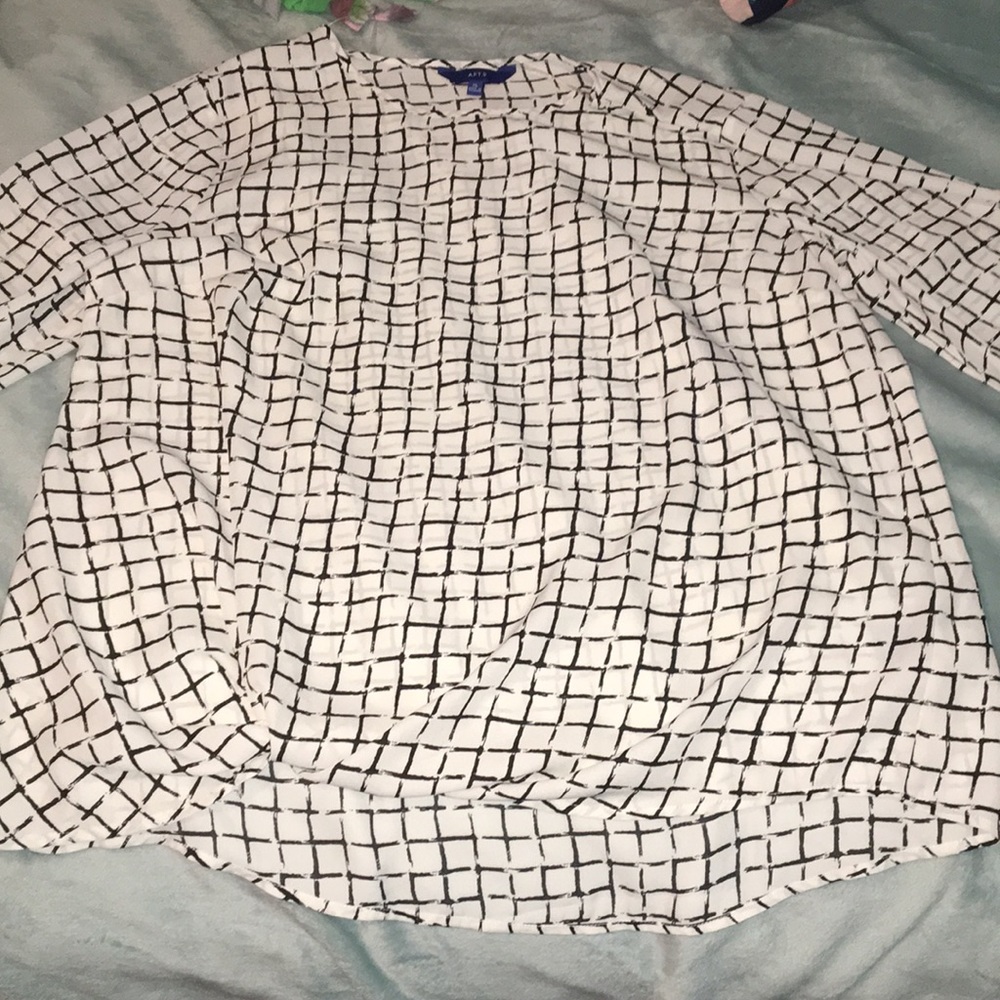 Black and White Blouse